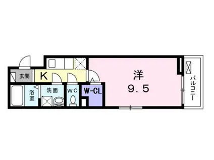 グランステージ(1K/3階)の間取り写真