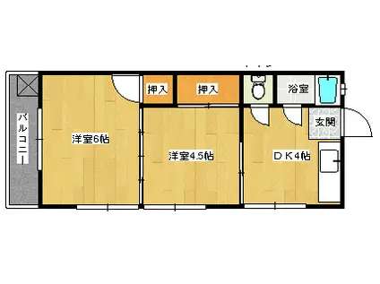 寿仙坊ビル(2DK/3階)の間取り写真