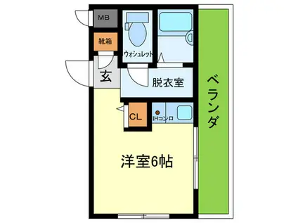 サンコスモ塚口(ワンルーム/1階)の間取り写真