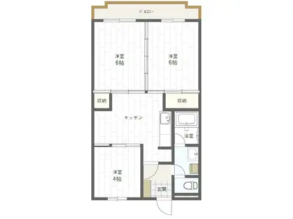 パストラル東菊名(3DK/4階)の間取り写真