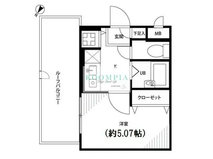 プレール武蔵小山弐番館(1K/12階)の間取り写真