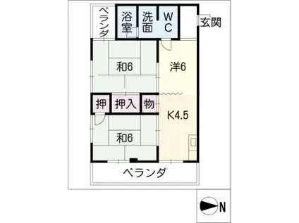 リフォルテほづみ(3K/3階)の間取り写真