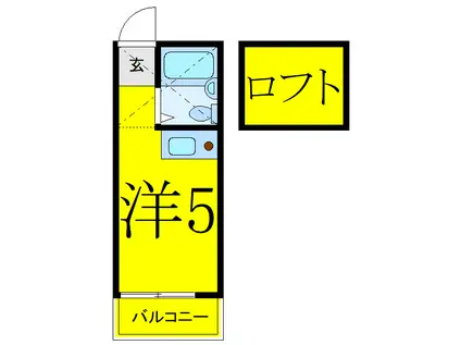 ペアパレス徳丸(ワンルーム/1階)の間取り写真