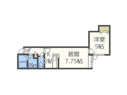 アイリバー(1LDK/2階)の間取り写真