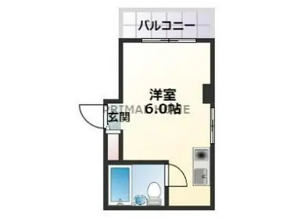 ロイヤル横浜(ワンルーム/4階)の間取り写真