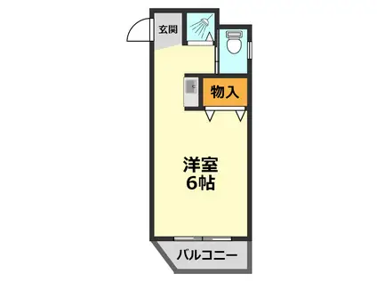 アシュレ奥戸(ワンルーム/4階)の間取り写真