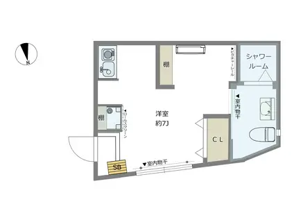 KATYMILLS(ワンルーム/3階)の間取り写真