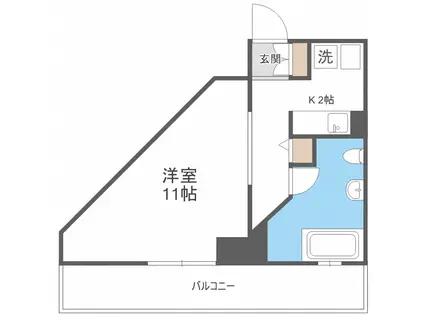 AMSTOWER南6条(1K/15階)の間取り写真