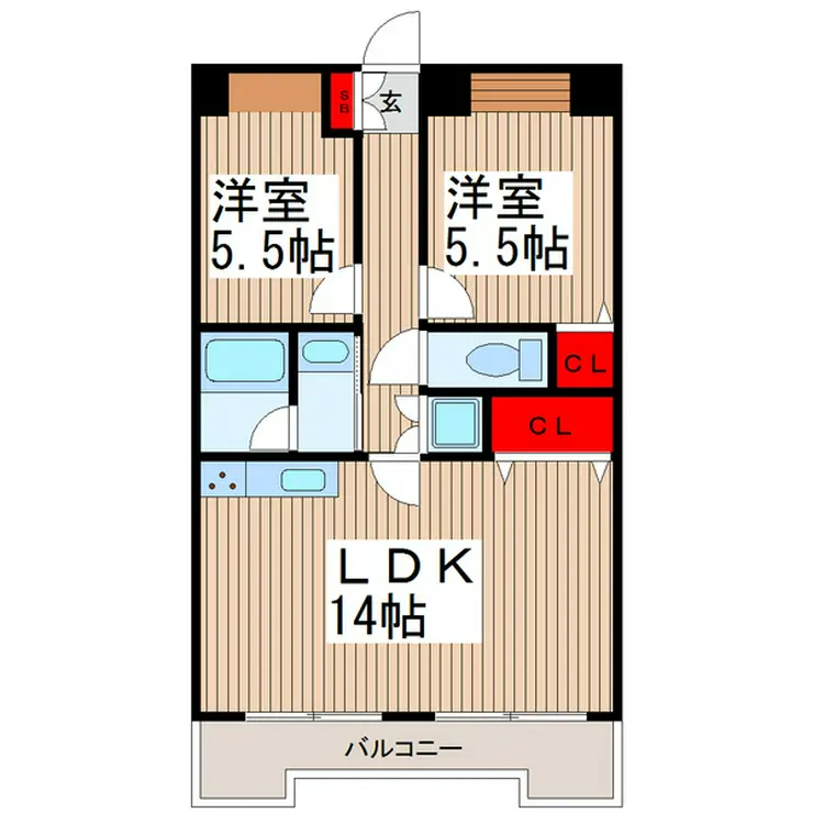 リンデンハイム赤塚 3階階 間取り