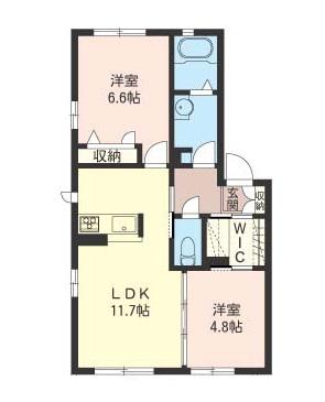 S-BOX(2LDK/1階)の間取り写真