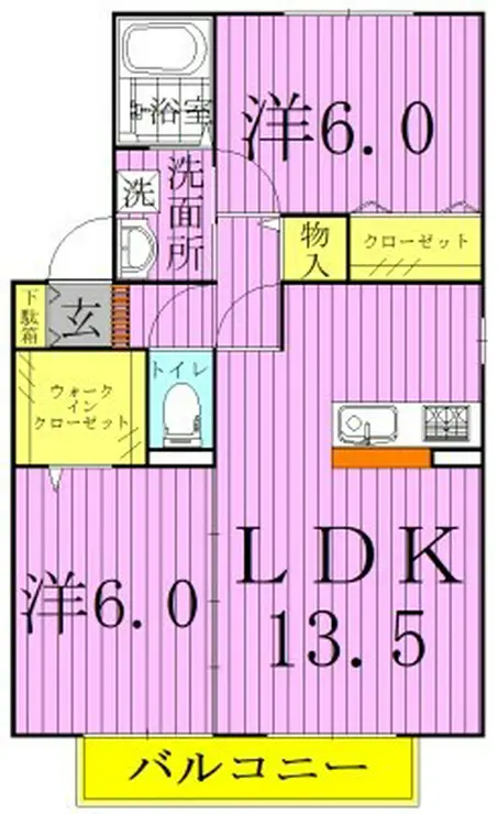 ラ・ネージュ 2階階 間取り