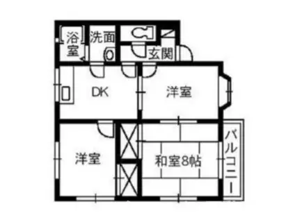 メープルシティ A(3DK/1階)の間取り写真
