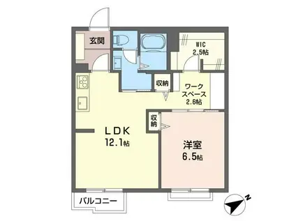 ハイツオリエント(1SLDK/2階)の間取り写真