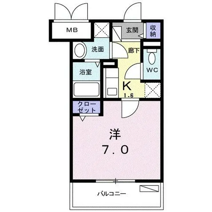 ログコートII 4階階 間取り