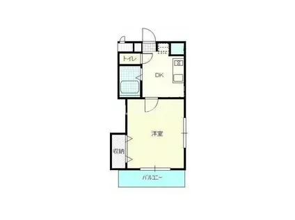 エスポワールI田井(1DK/3階)の間取り写真