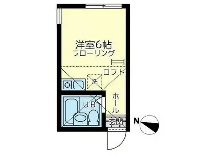 ユナイト衣笠ジョルジェット(ワンルーム/2階)の間取り写真