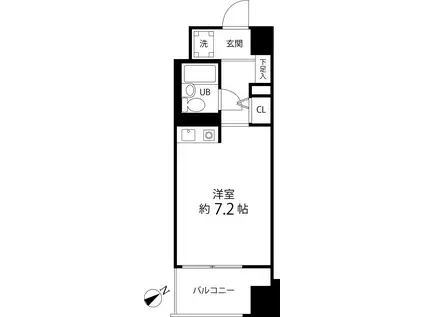 IWASAKI BLDG(ワンルーム/9階)の間取り写真