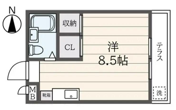 フラット連光寺 1階階 間取り