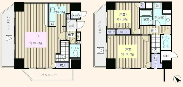 トレステージ目黒 17階階 間取り