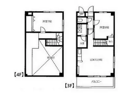 FORZA(2LDK/3階)の間取り写真