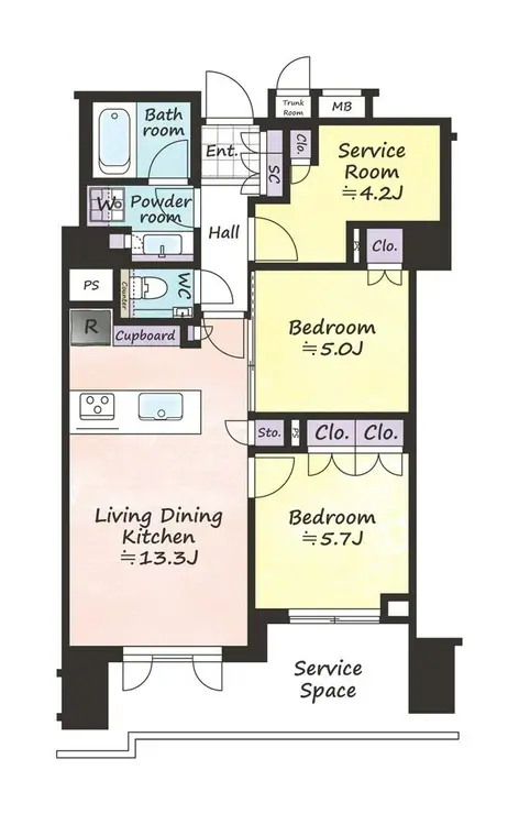 パークホームズ三軒茶屋一丁目 1階階 間取り