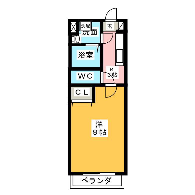 GRANDIR(1K/5階)の間取り写真