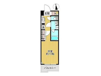 ルーブル西高島平(1K/2階)の間取り写真