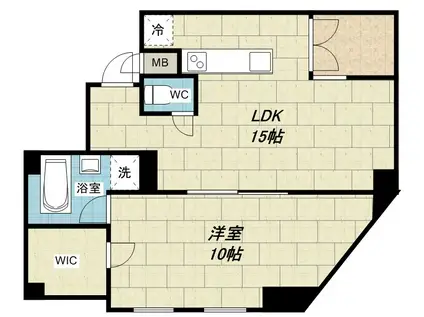 創空 KYUTARO(1LDK/11階)の間取り写真