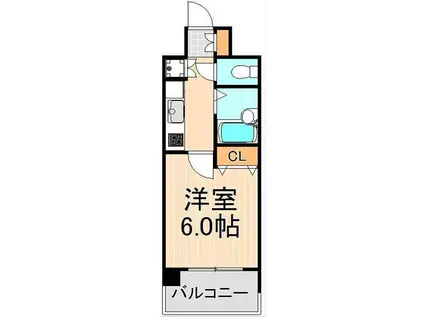 レジディア両国(1K/2階)の間取り写真