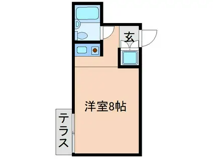 大倉山アーバンライフ(ワンルーム/1階)の間取り写真