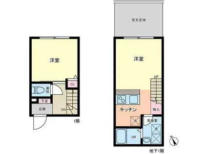 ザクラスグランドレジデンス(1LDK/1階)の間取り写真