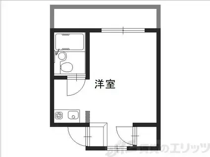 五月フレックスマンション(ワンルーム/3階)の間取り写真