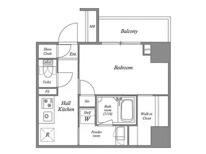 ACP RESIDENCE 亀戸(1K/3階)の間取り写真