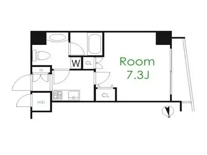 ステージグランデ上落合(1K/4階)の間取り写真