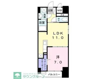 K・Sガーデン 柏の葉キャンパス(1LDK/4階)の間取り写真