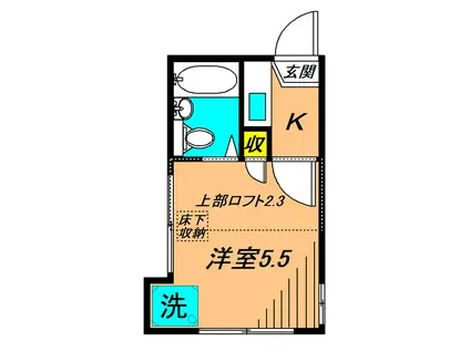 ライフピア西小山(1K/1階)の間取り写真