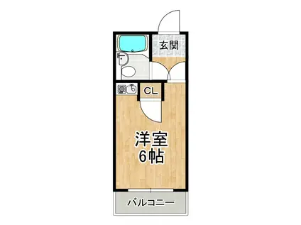 サンロード白鷺(ワンルーム/3階)の間取り写真