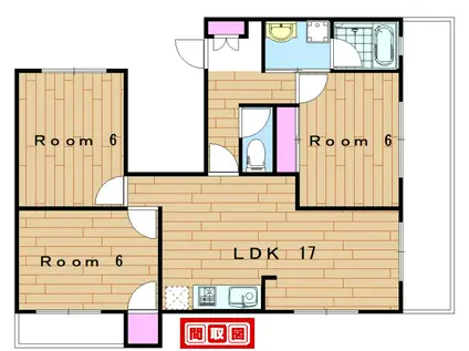 サンヴェール(3LDK/3階)の間取り写真
