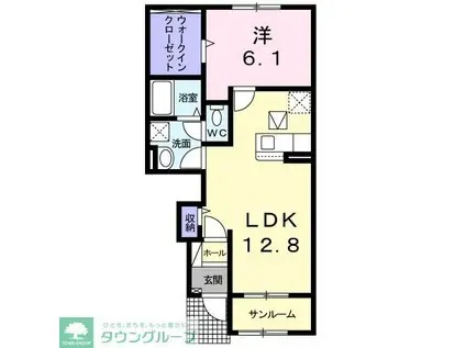 ベルミエール(1LDK/1階)の間取り写真
