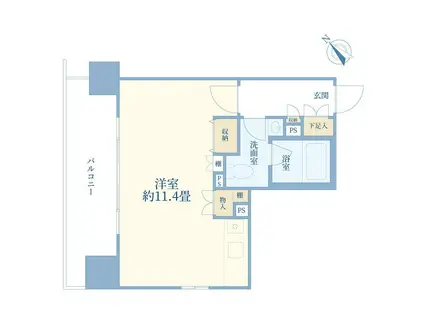 ファミールグラン銀座4丁目オーセンティア(ワンルーム/5階)の間取り写真