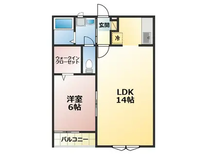 コモンステージ(1LDK/1階)の間取り写真