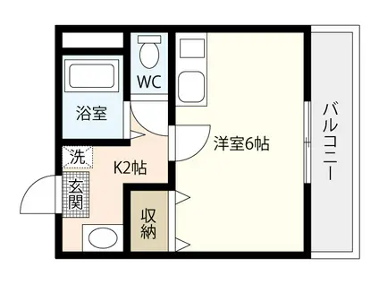 JSビル祇園(ワンルーム/4階)の間取り写真