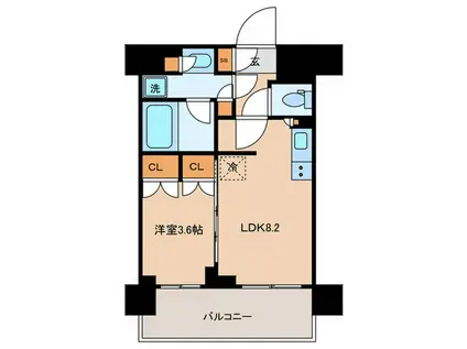 パークアクシス文京本郷(1LDK/3階)の間取り写真