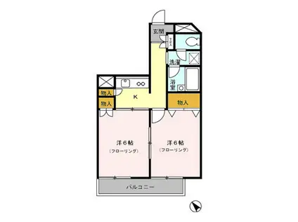 グランシャリオ(2K/3階)の間取り写真