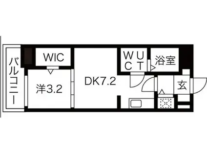 セレニテ谷町CALME(1DK/10階)の間取り写真