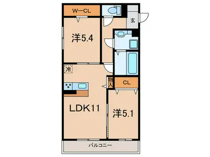 D-ROOM五反田(2LDK/3階)の間取り写真