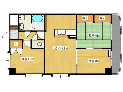 グレースK(3LDK/3階)の間取り写真
