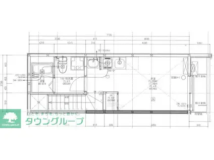 ECO`S KODAIRA(ワンルーム/2階)の間取り写真