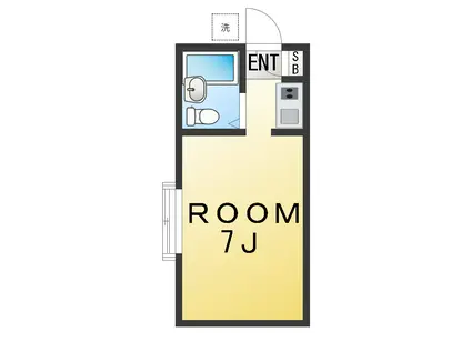 ハイム港南(ワンルーム/1階)の間取り写真