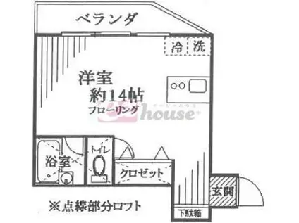 AOIコート(ワンルーム/2階)の間取り写真